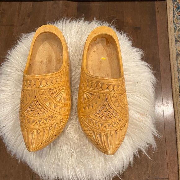 Other - Size M Wooden carved Dutch clogs